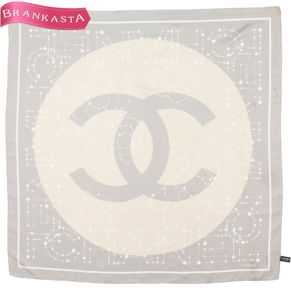 CHANEL/シャネル レディース スカーフ ココマーク カメリア シルク100