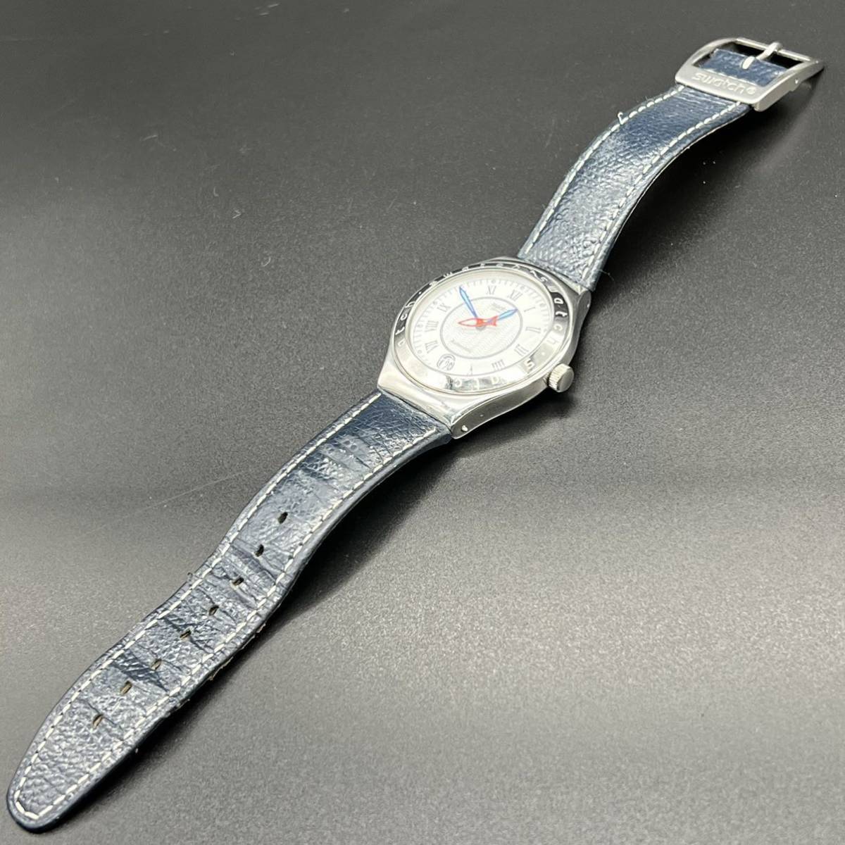 稼働品 swatch スウォッチ IRONY automatic 23石 自動巻き 腕時計 白 