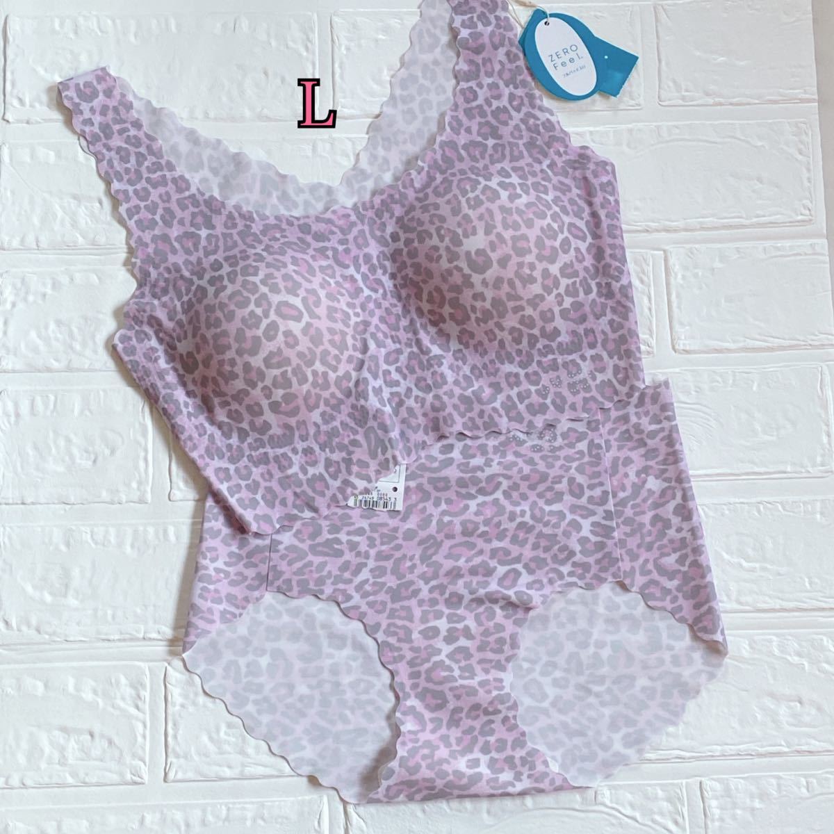 L◆トリンプ◆スロギー ゼロ フィール◆プリント柄セット◆レオパード柄◆ピンク