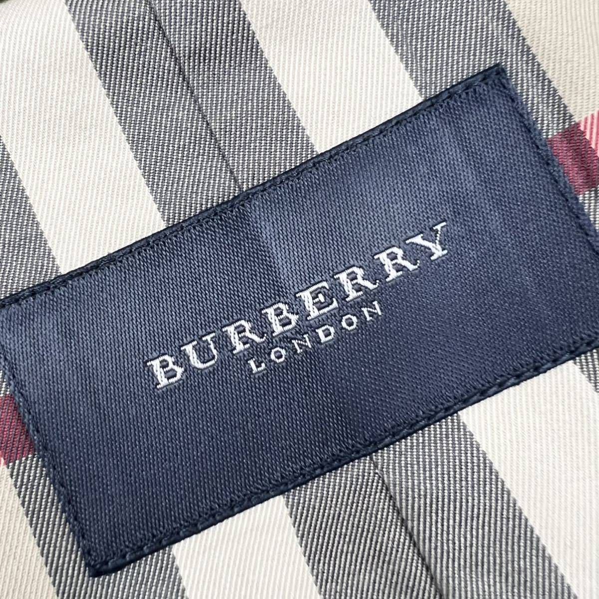 A1 BURBERRY LONDON【一流の定番】リネン混 テーラード アンコン