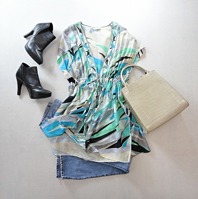 安い，HOT 3134 高級 EMILIO PUCCI エミリオプッチ プッチ柄 総柄 シースルー 透け感生地 ドレープ ロング ワンピース ドレス ブルー 38size シルク(Mサイズ)｜売買されたオークション情報、yahooの商品情報を Mサイズ