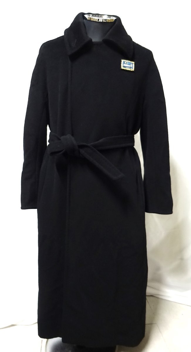 マックスマーラ　MaxMara ロングコート　黒　カシミア混 マックスマーラ ロングコート 黒 カシミア混 【公式通販】