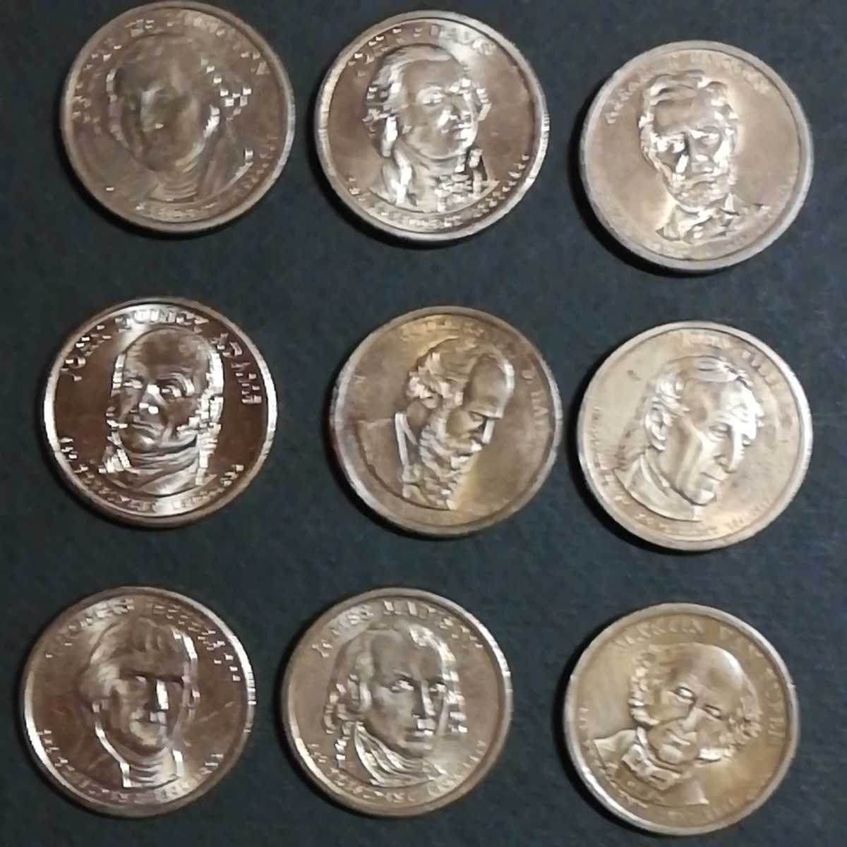 アメリカ歴代大統領1ドル記念硬貨9人， US Presidential dollar coins