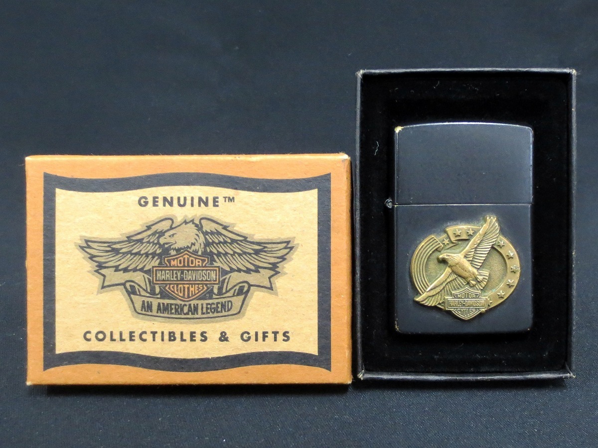 Zippo Harley Davidson ハーレーダビッドソン 外箱付き ジッポーライター ※動作未確認・現状渡し※ ネコポス可 (9055)