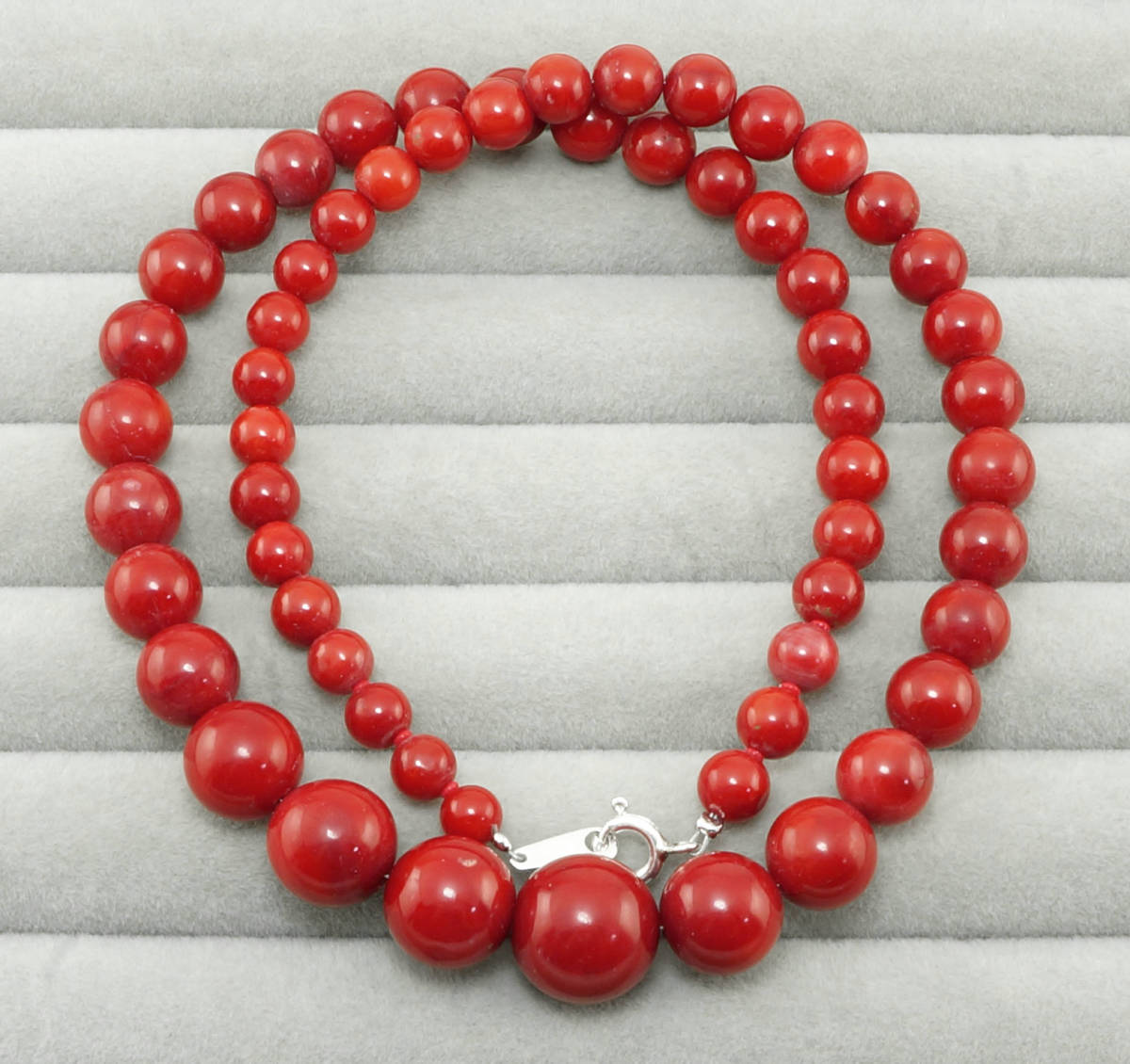 驚きの価格 百貨店購入 沖縄 与那覇サンゴ 血赤珊瑚 枝 ネックレス Sv金具 珊瑚 コーラル 総重量 約34g 保証書あり Mace Edu In