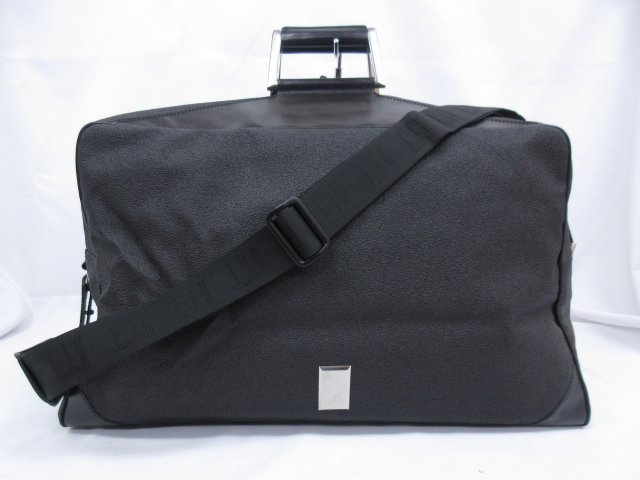 □ HH 美品 【ダンヒル dunhill】 PVC×レザー ボストンバッグ 2WAY
