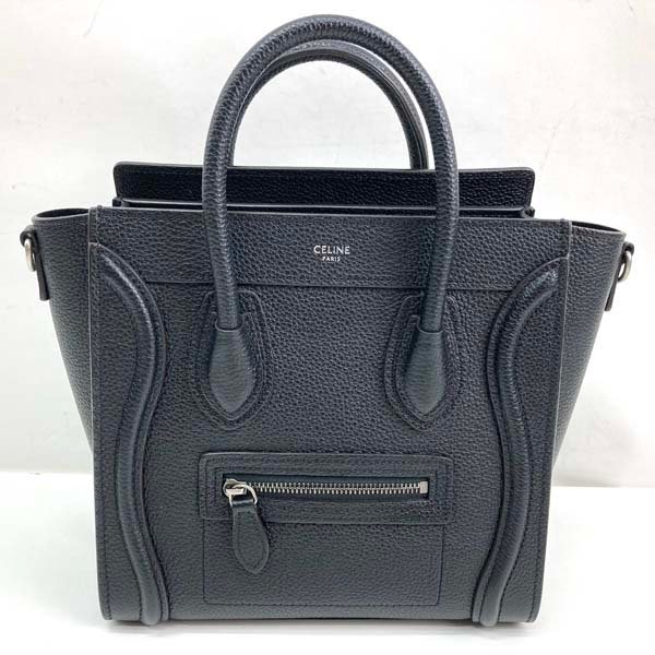 ナノショッパー セリーヌ CELINE ラゲージ ハンドバッグ レザー 2WAY 