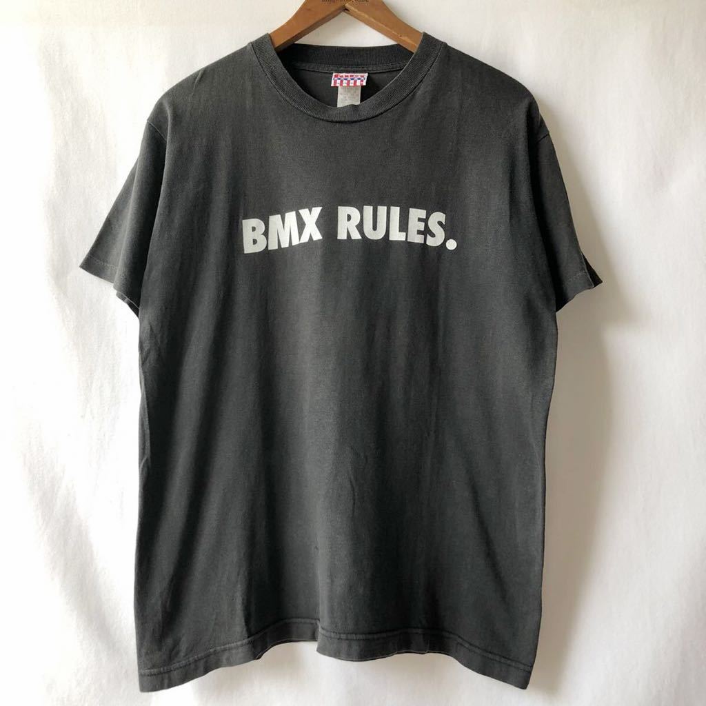 90s FUCT BMX RULES. Tシャツ ブラック USA製 ビンテージ 90年代 ファクト アメリカ製 オリジナル ヴィンテージ OLD SK8 オールドスケート