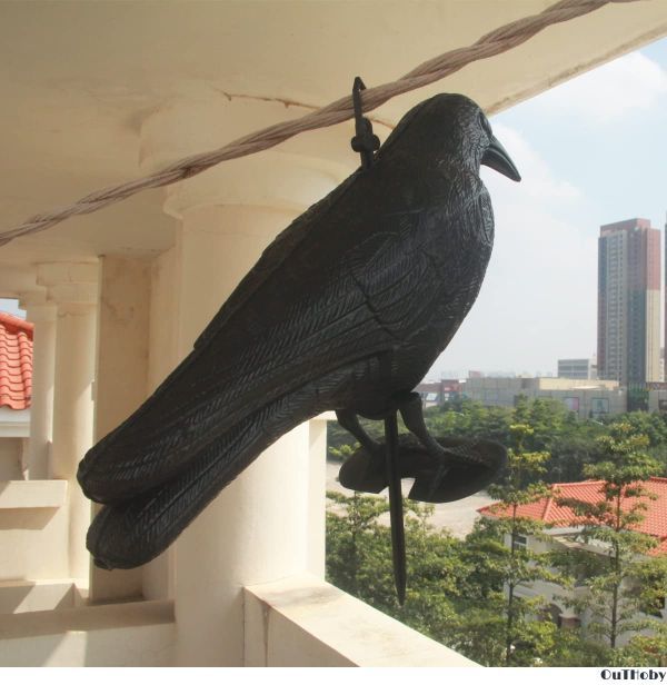 送料無料，安い カラスよけ 38cm ◎ カラス避け 迷惑鳥 撃退 鳥獣害 対策 防止 ◎ 吊るす 吊り下げ ゴミ置き場 菜園 倉庫 ハト スズメ ムクドリ ヒヨドリ