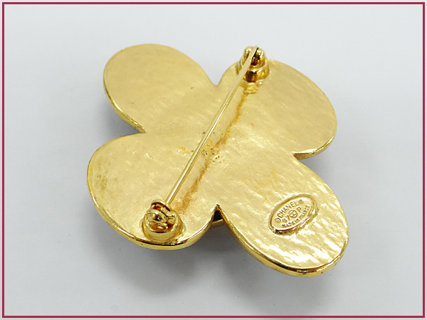 1円 シャネル 97P ココマーク クロスブローチ 青×ゴールド色