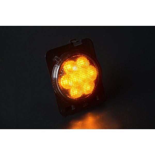 ■在庫有 LED フェンダー サイド マーカー ウインカー スモーク【 07- JKラングラー アンリミテッド 2ドア 4ドア 2007 08 09 10 11 12 V073