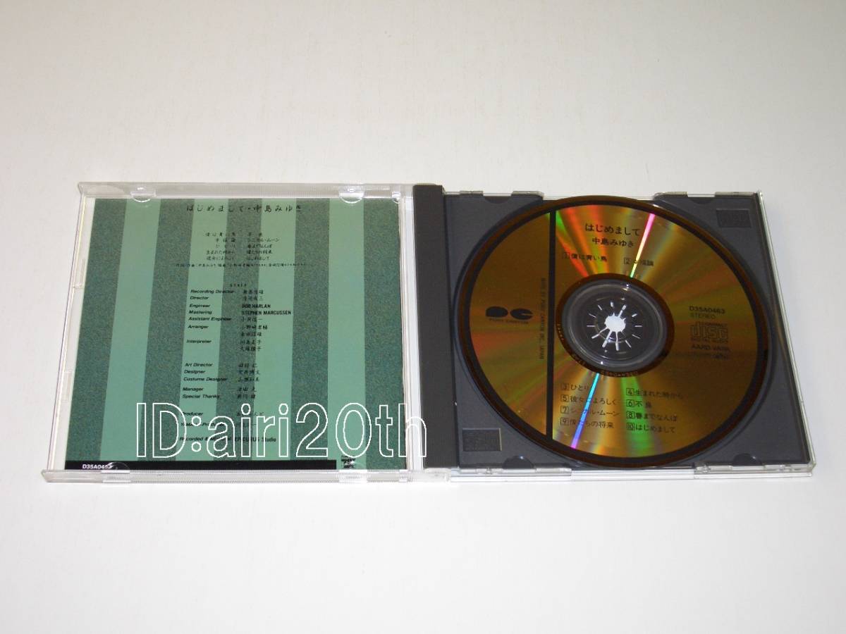 中島みゆき はじめまして – ⁄ | - 限定ゴールドCD仕様 D35A0460⁄純金
