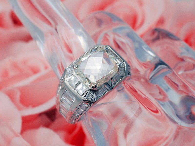 【1円スタート送料無料!】定価1480万『オールドカット 2.098ct』天然イエローダイヤリング I1 14号 Pt900 注目 新品 贈答品 鑑定書付き_3