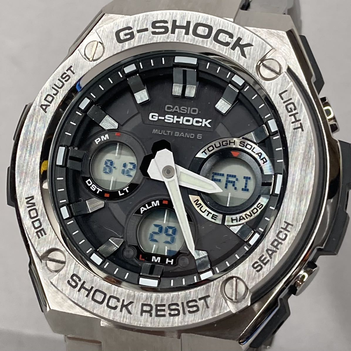 極美品 箱説タグ付G-SHOCK GST-W110-1A G-STEEL Gスチール タフ 