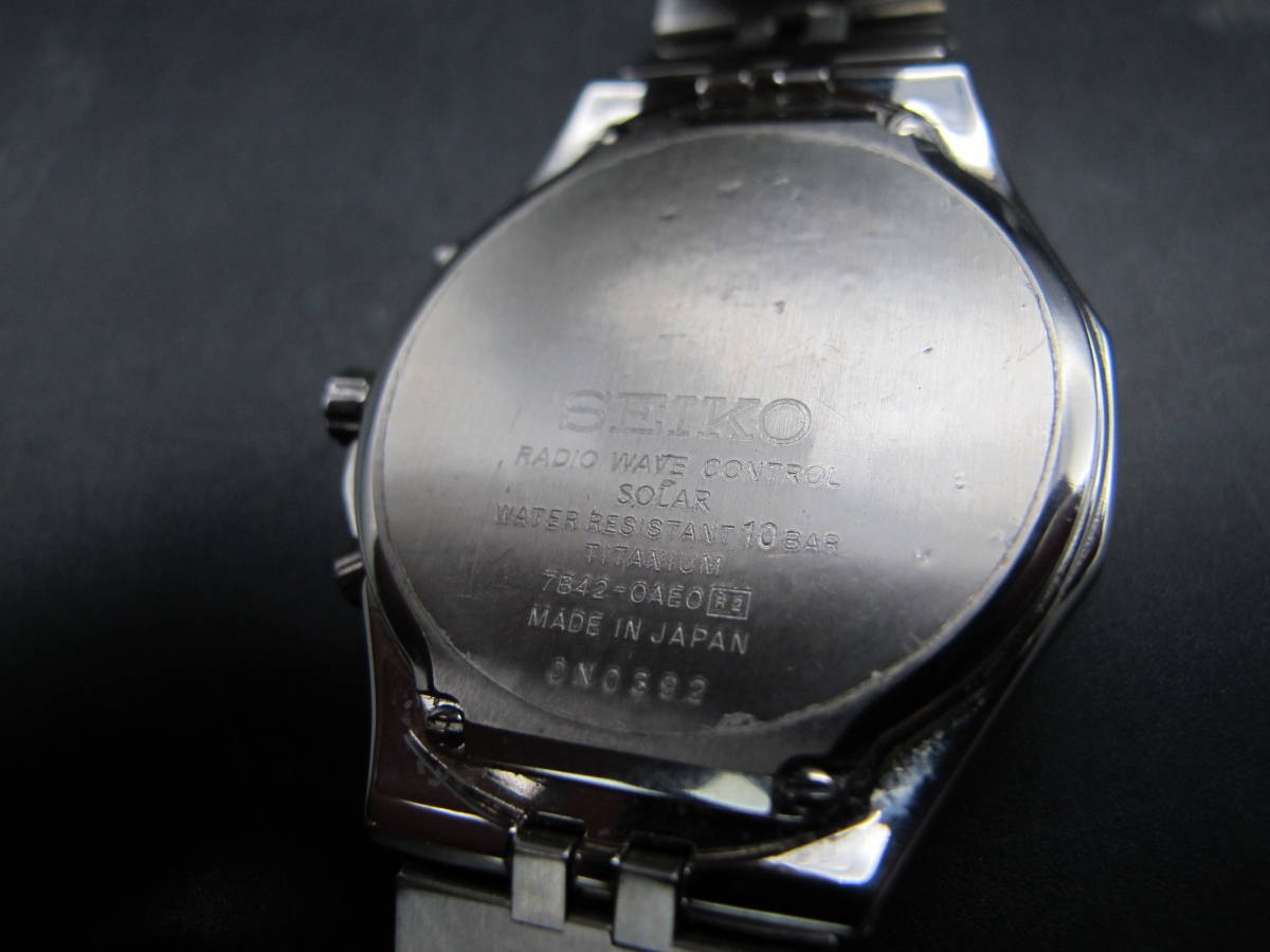 SEIKO セイコー RADIO WAVE CONTROL SOLAR 電波時計 腕時計 7B42-0AE0 