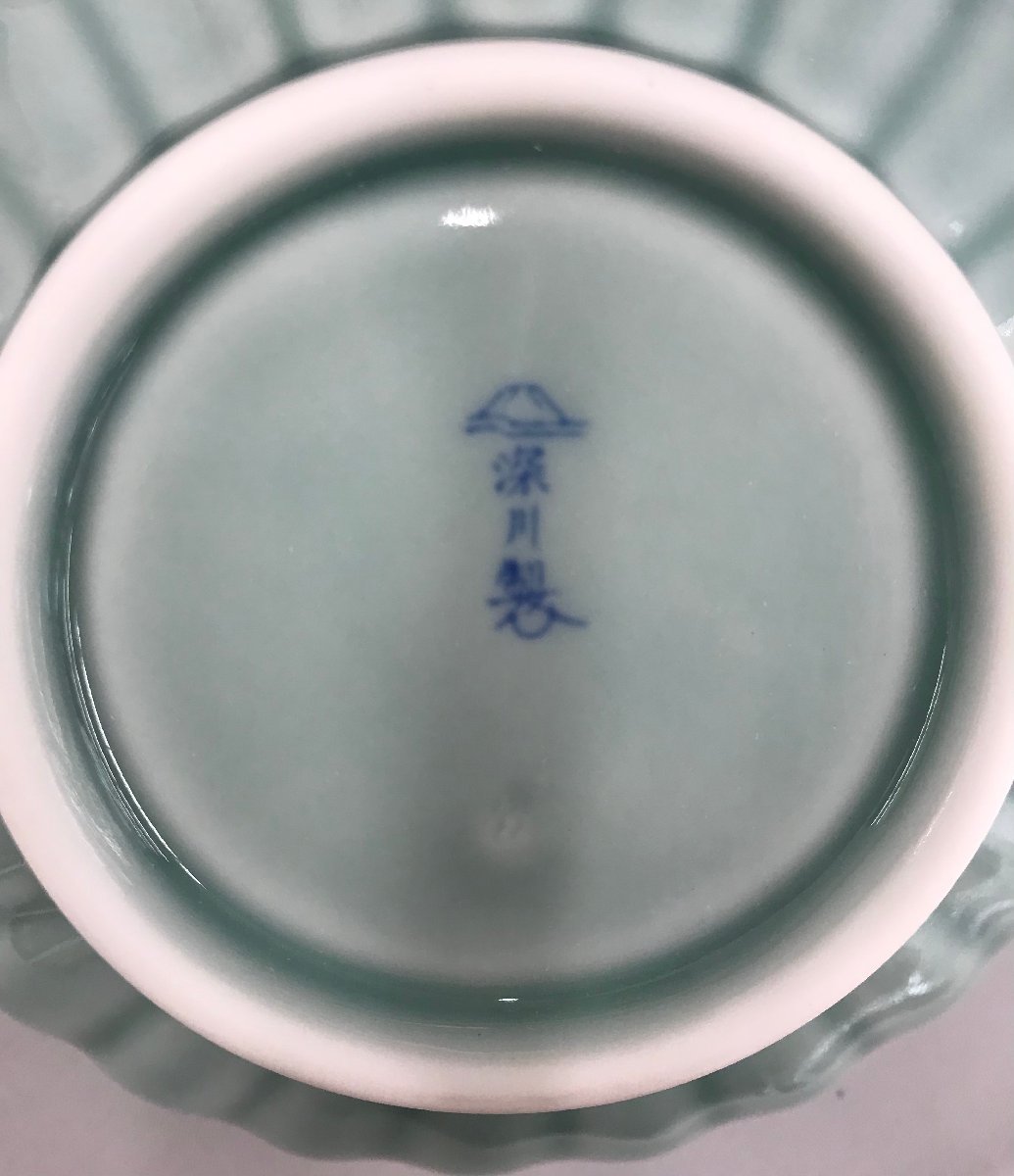有田焼 深川製磁 青磁 菊割小付揃 5客 木箱入り｜Yahoo!フリマ