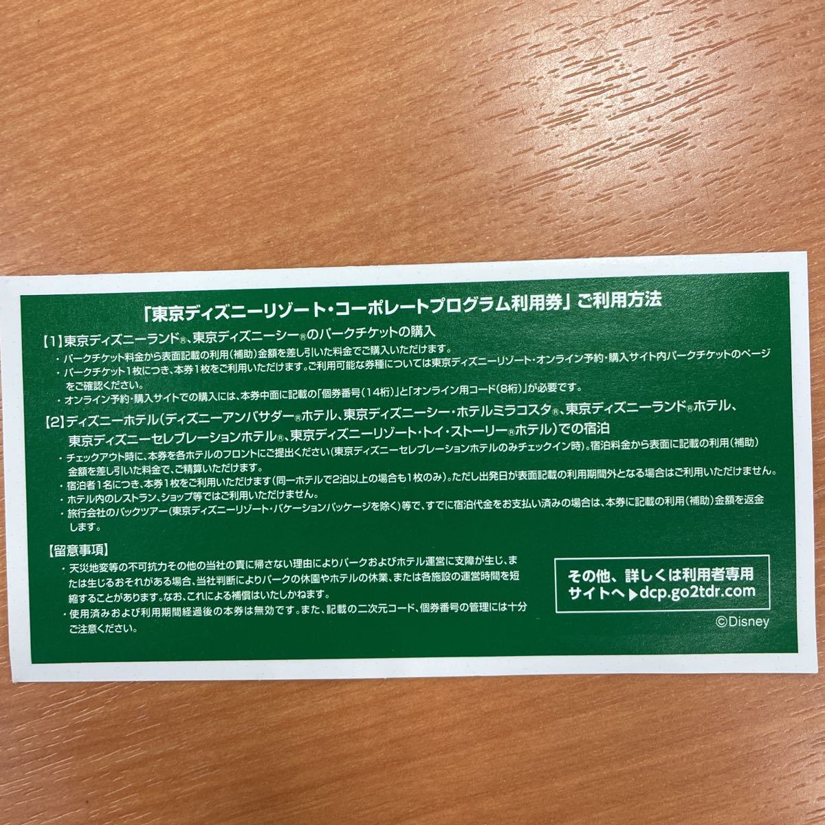 東京ディズニーリゾート 未使用 有効期限2026年8月31日 Disney 