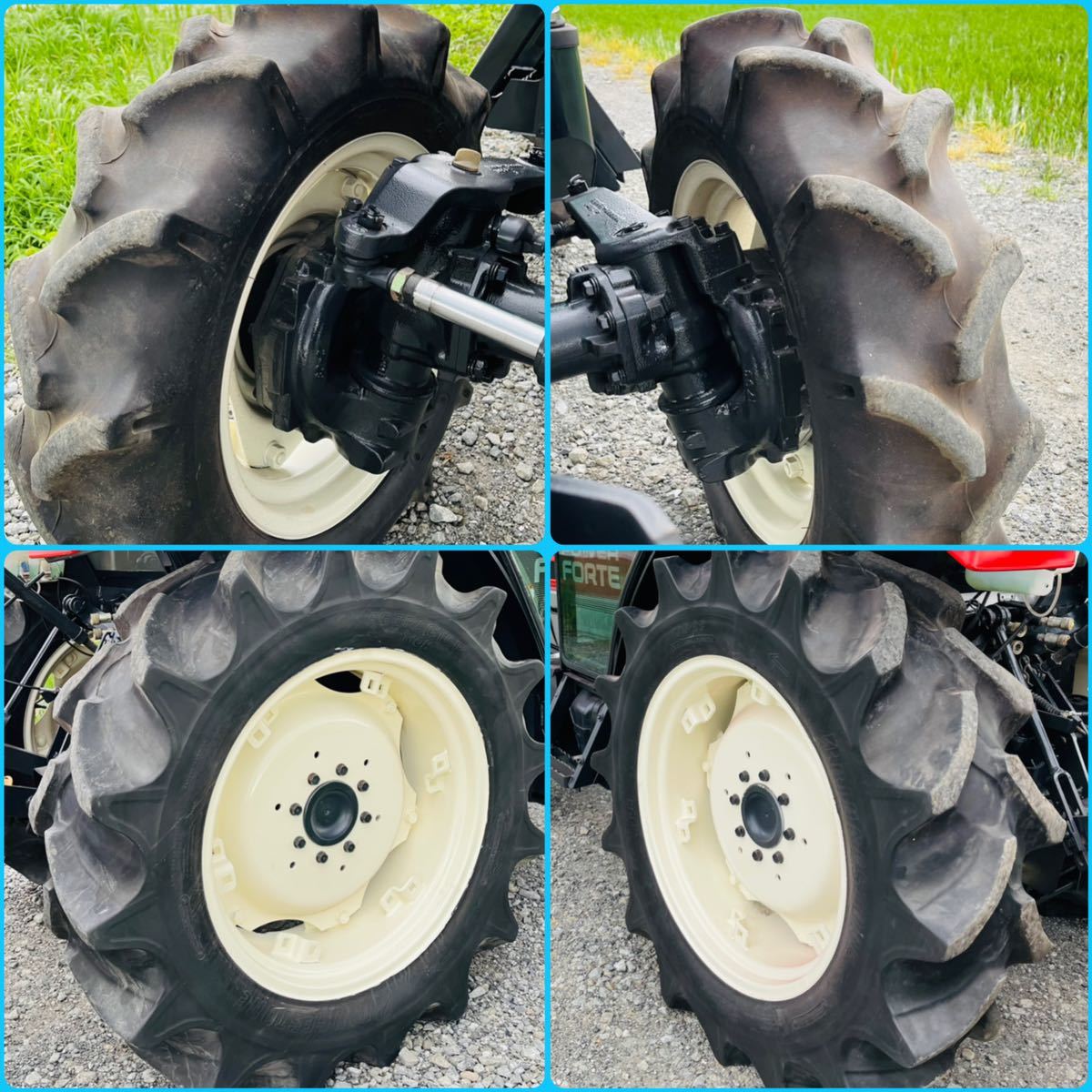 ヤンマートラクターAF650 810アワー 50馬力 外部油圧取り出口付き ニプロロータリー付き エアコンキャビン ラジオ パワステ 4WD ...