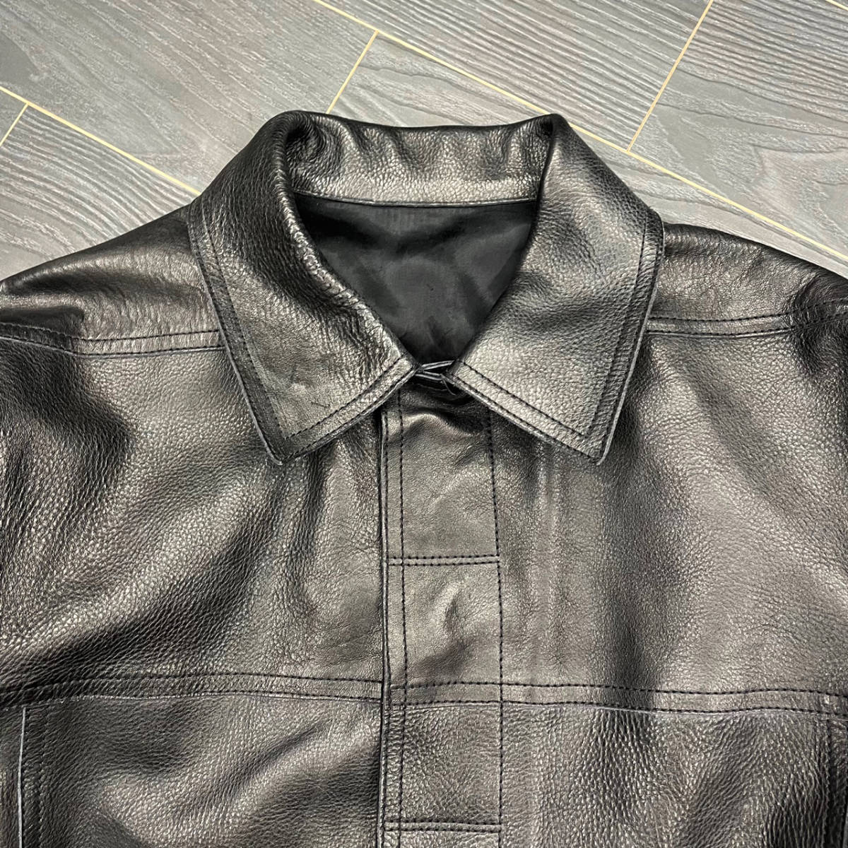 RICK OWENS SINGLE LEATHER JACKET リック・オウエンス レザー 