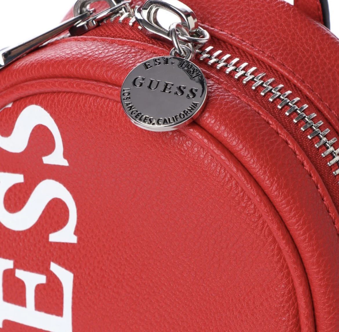 未使用 GUESS ショルダーバッグ レッド 赤 ロゴ ゲス(合成皮革)｜売買 