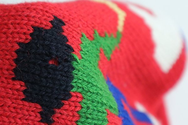 Yohji Yamamoto POUR HOMME ◇ニットキャップ 赤 刺繍 ビーニー ニット