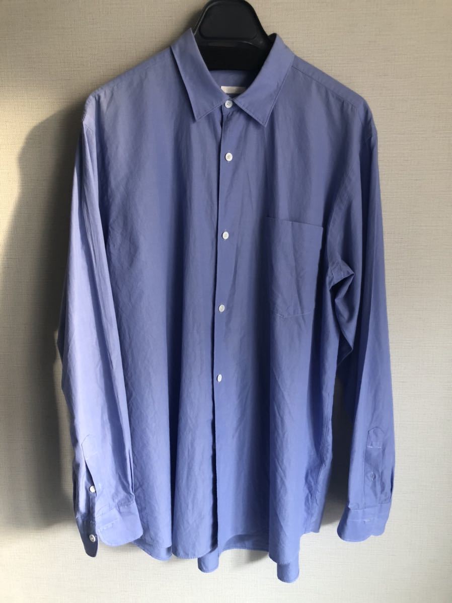 19SS 【Comoliシャツ】 コモリシャツ SAX サイズ3 長袖 中古 【公式通販】