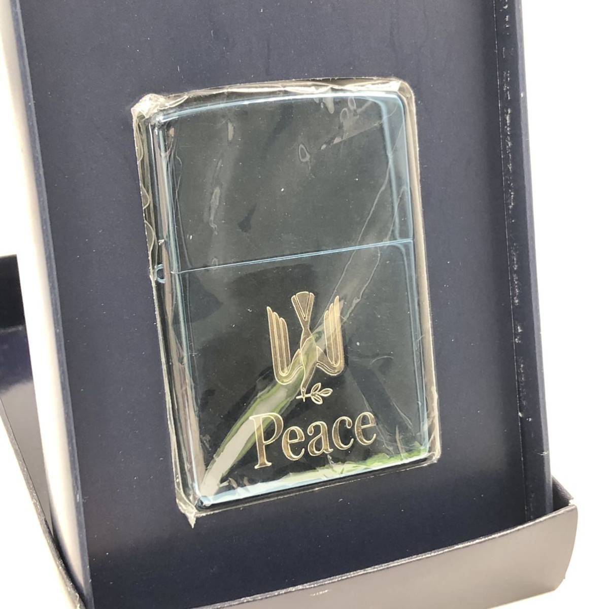 17NI 未使用!!☆ZIPPO PEACE DESIGN ブルーチタン☆ジッポ ジッポー 