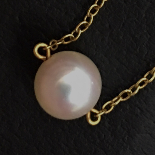 ミキモト 1P パール 真珠 ネックレス 金具 K18 ゴールド 総重量約0.8g 