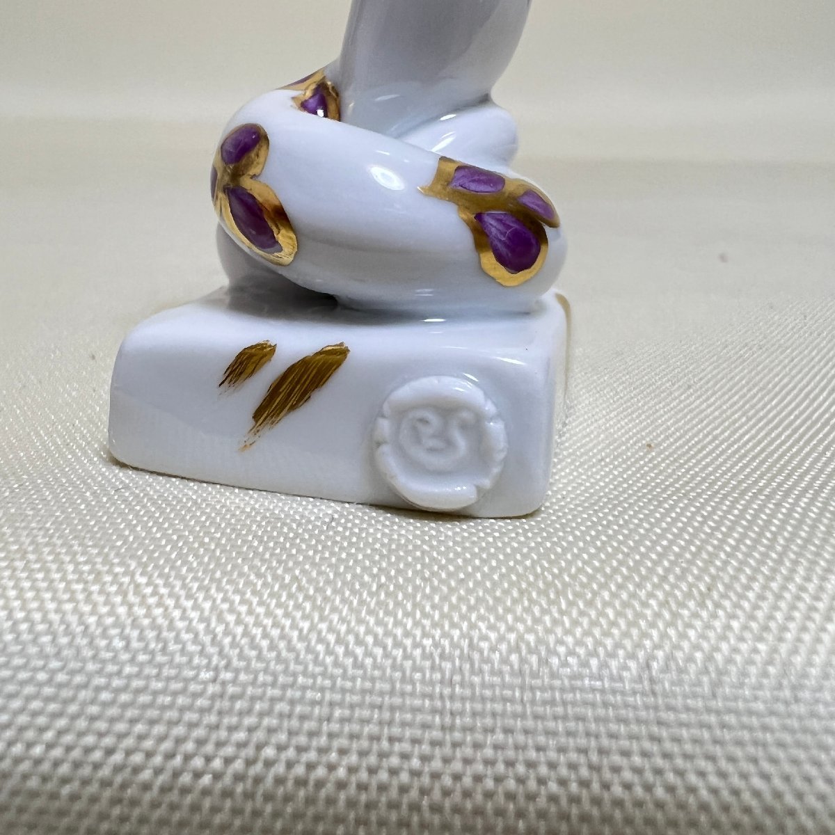 美品 マイセン 干支 シリーズ 蛇 巳 へび み ミニ Meissen イヤー
