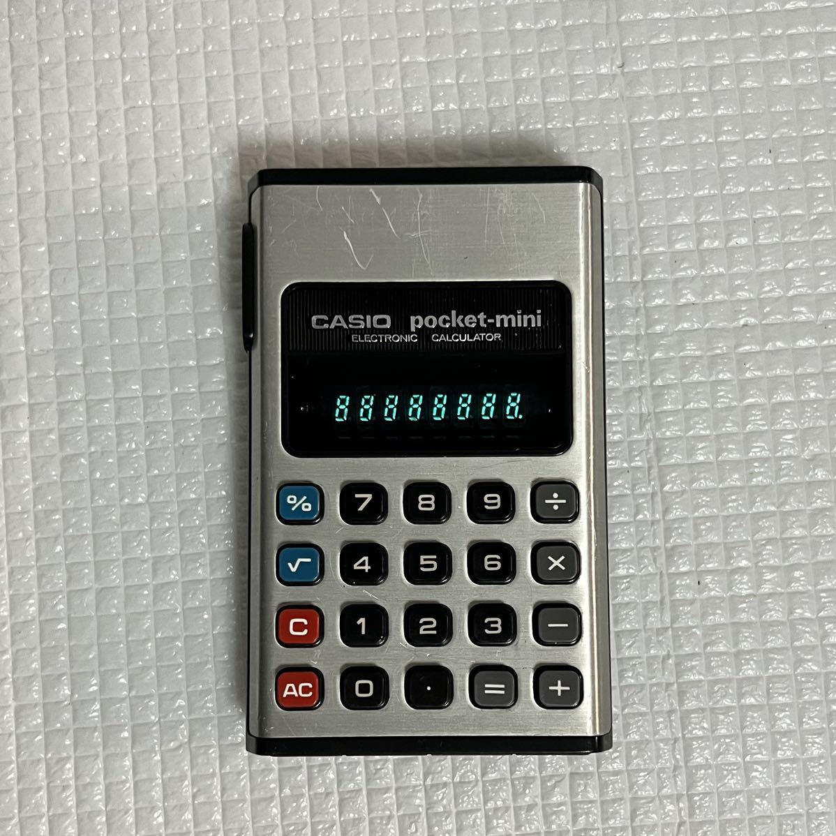 昭和レトロ CASIO Pocket-mini ELECTRONIC CALCULATOR CP-801B カシオ