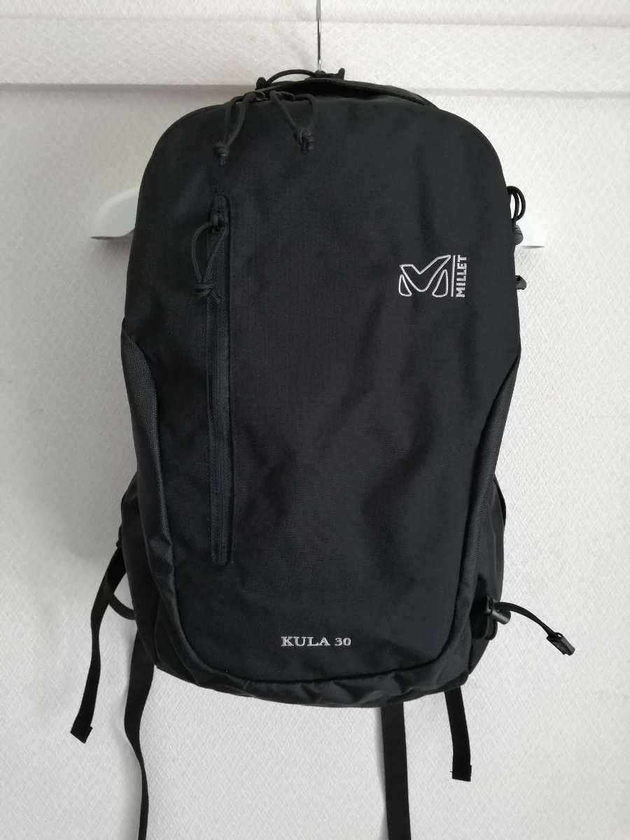 MILLET ミレー/KULA 30/バックパック/黒/ザックカバー付/美品 スポーツ