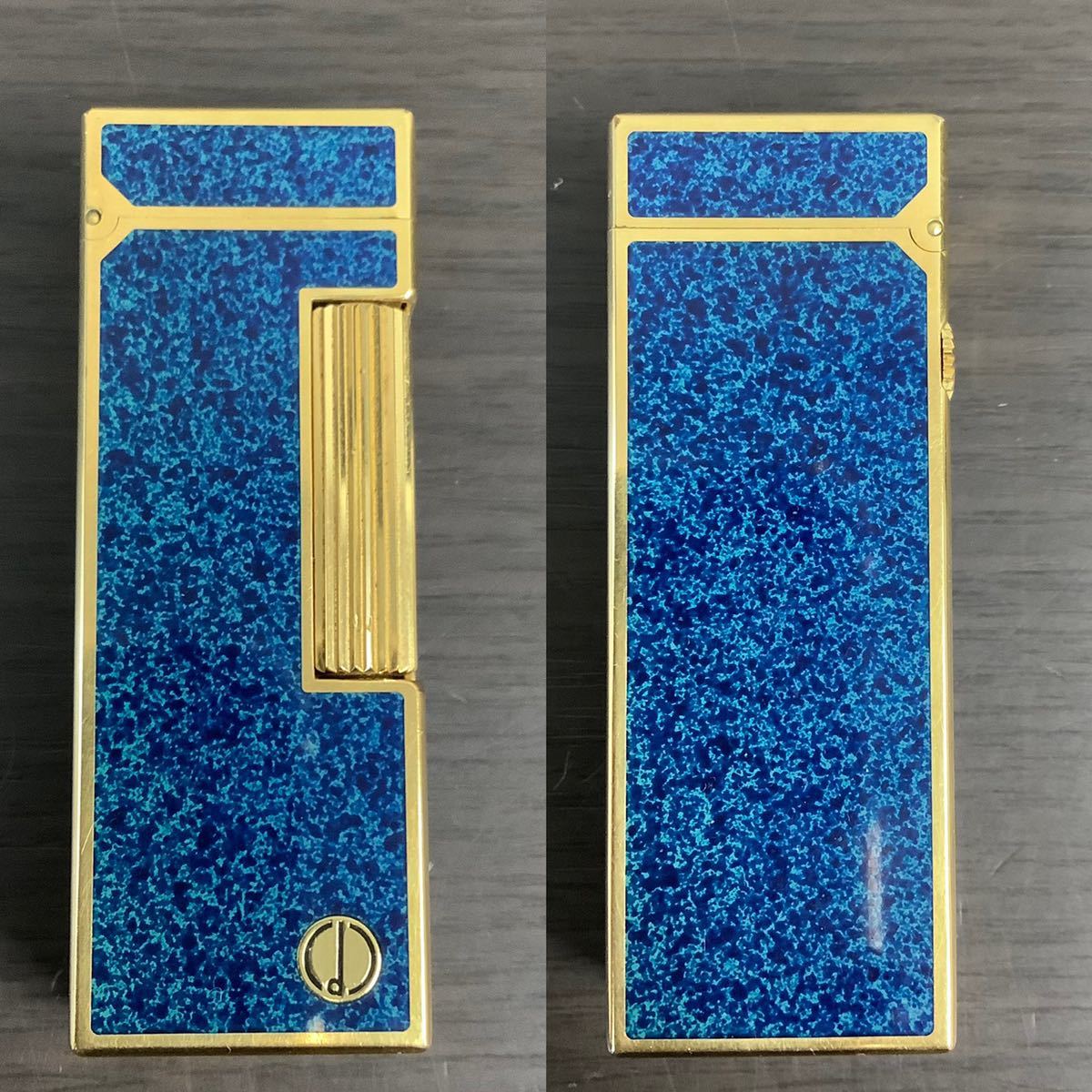 希少 dunhill ダンヒル ライター 青