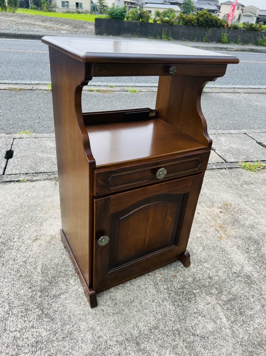 コロニアル 電話台 karimoku カリモク - メルカリ FAX台 チェスト