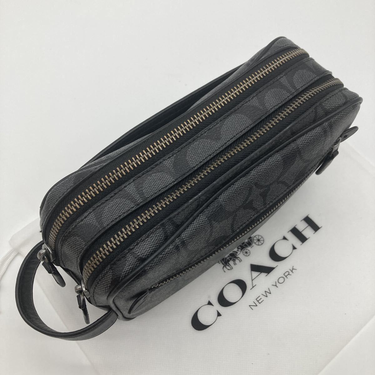 1円〜【未使用】コーチ COACH セカンドバッグ クラッチ ビジネス 