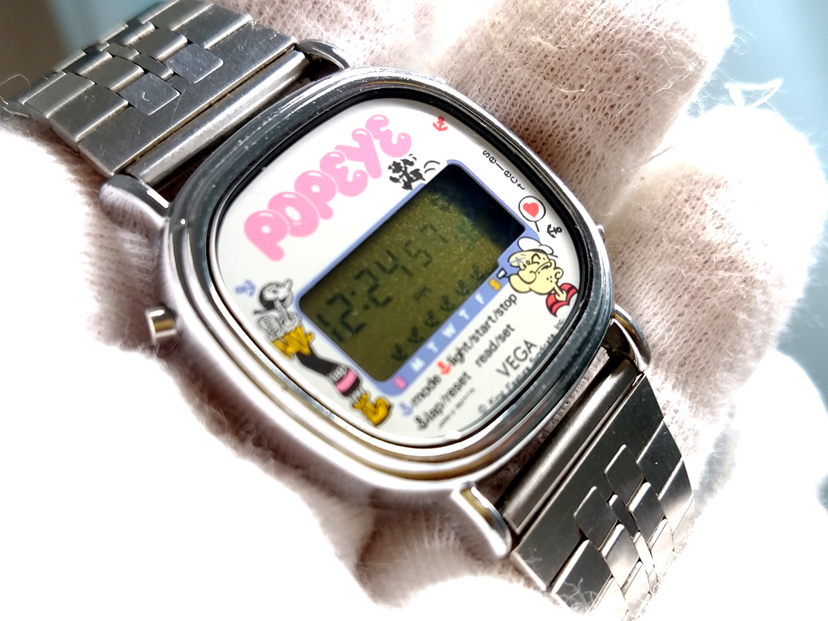 稼働中 シチズン ベガ ポパイ 腕時計 CITIZEN VEGA POPEYE Digital