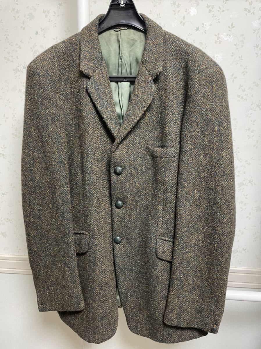 70年代 70s harris tweed ハリスツイード jacket ジャケット vintage ヴィンテージ ビンテージ クルミボタン 90s 80s 60s 50s 40s 30s 緑