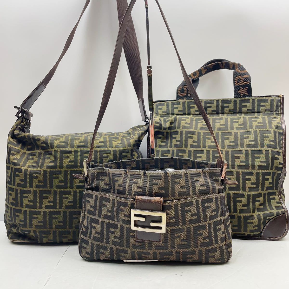 1円【豪華絢爛!!】FENDI フェンディ ハンドバッグ ショルダーバッグ 
