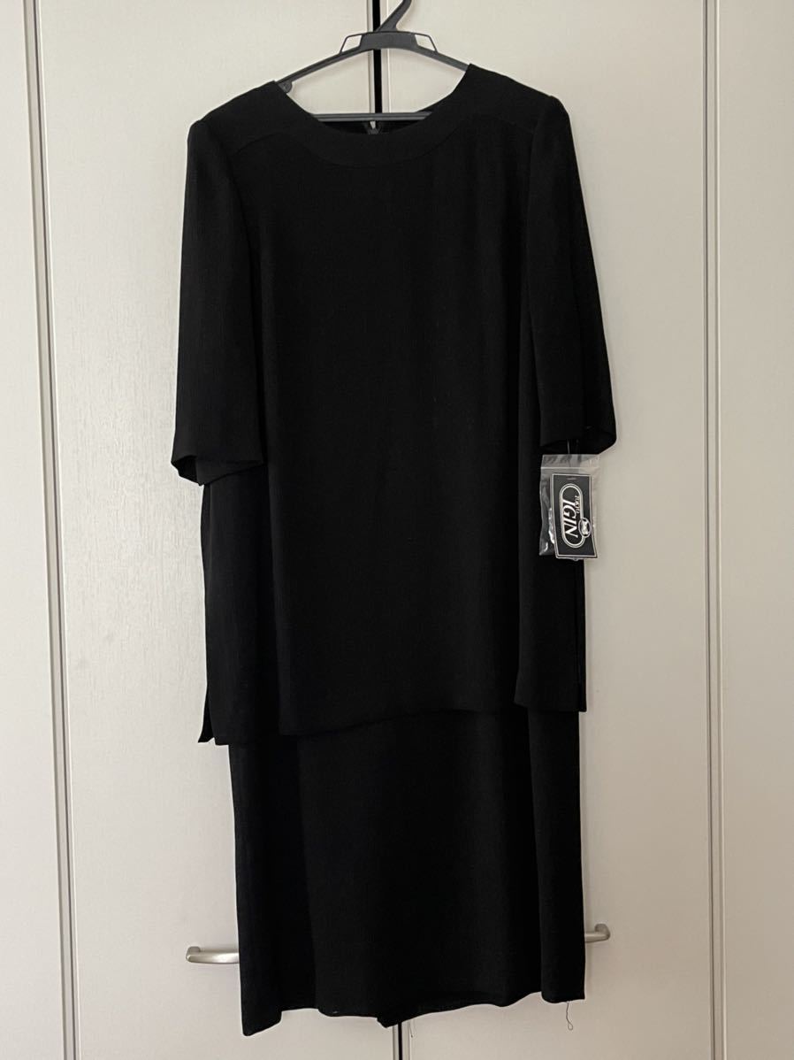 未使用保管品 東京イギン 黒 ブラックフォーマル 13号 冠婚葬祭 喪服 礼服 タグ付き