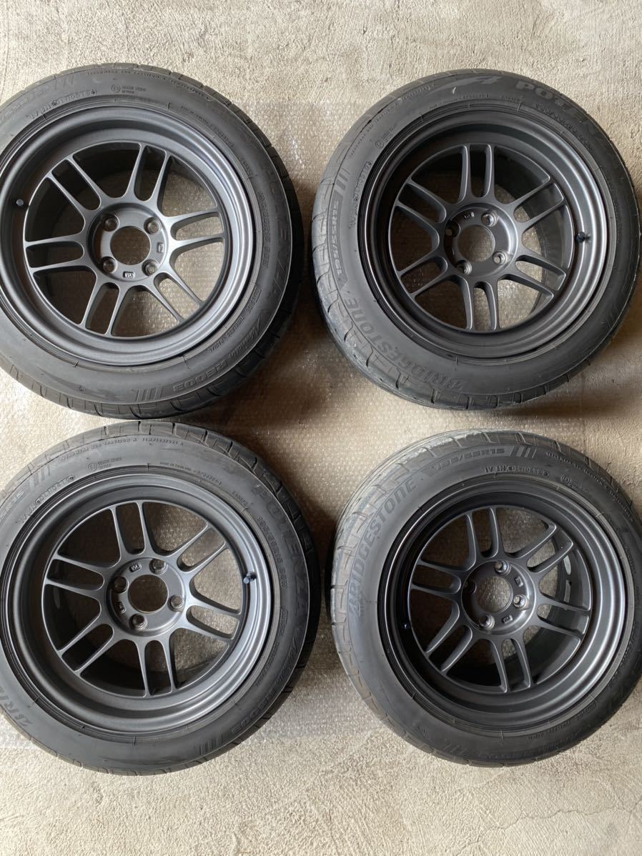 ENKEI RPF1RS RPF1-RS 8J +28 15インチ マットダークガンメタ4本セット