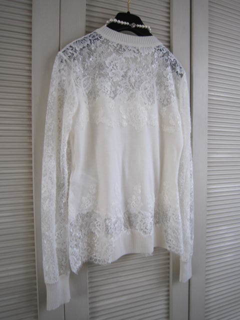クローゼット整理!ERMANNO SCERVINO 100%virgin wool&100%polyester レース&刺繍入り 長袖トップス 42(40細身)試着のみ未使用 SCERVINO 0 レディースファッション 整理整頓のプロが伝授、おうち時間にクローゼットを美しく Ermanno 衣替えに合わせて実践したい、デンマーク式クローゼット整理術