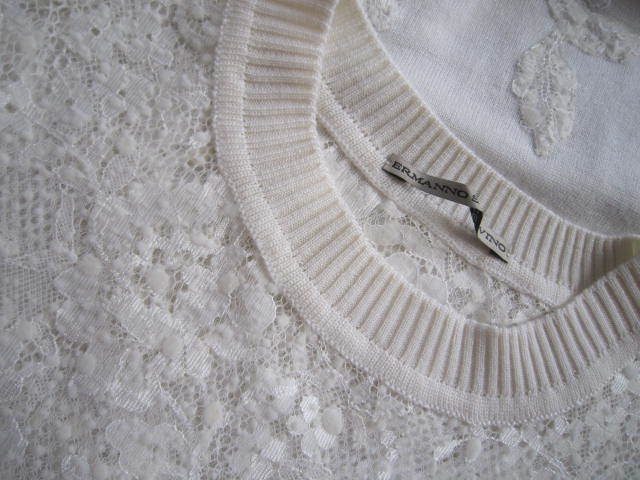 クローゼット整理!ERMANNO SCERVINO 100%virgin wool&100%polyester レース&刺繍入り 長袖トップス 42(40細身)試着のみ未使用 SCERVINO 0 レディースファッション 整理整頓のプロが伝授、おうち時間にクローゼットを美しく Ermanno 衣替えに合わせて実践したい、デンマーク式クローゼット整理術