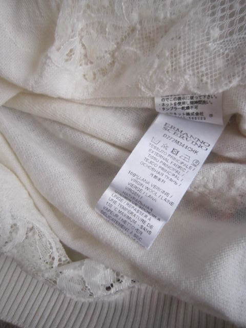 クローゼット整理!ERMANNO SCERVINO 100%virgin wool&100%polyester レース&刺繍入り 長袖トップス 42(40細身)試着のみ未使用 SCERVINO 0 レディースファッション 整理整頓のプロが伝授、おうち時間にクローゼットを美しく Ermanno 衣替えに合わせて実践したい、デンマーク式クローゼット整理術