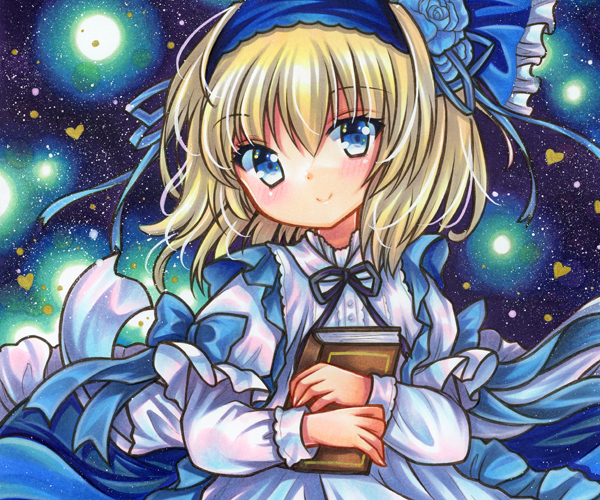 ☆同人手描きイラスト 東方Project/ロリス*旧作アリス 色紙☆