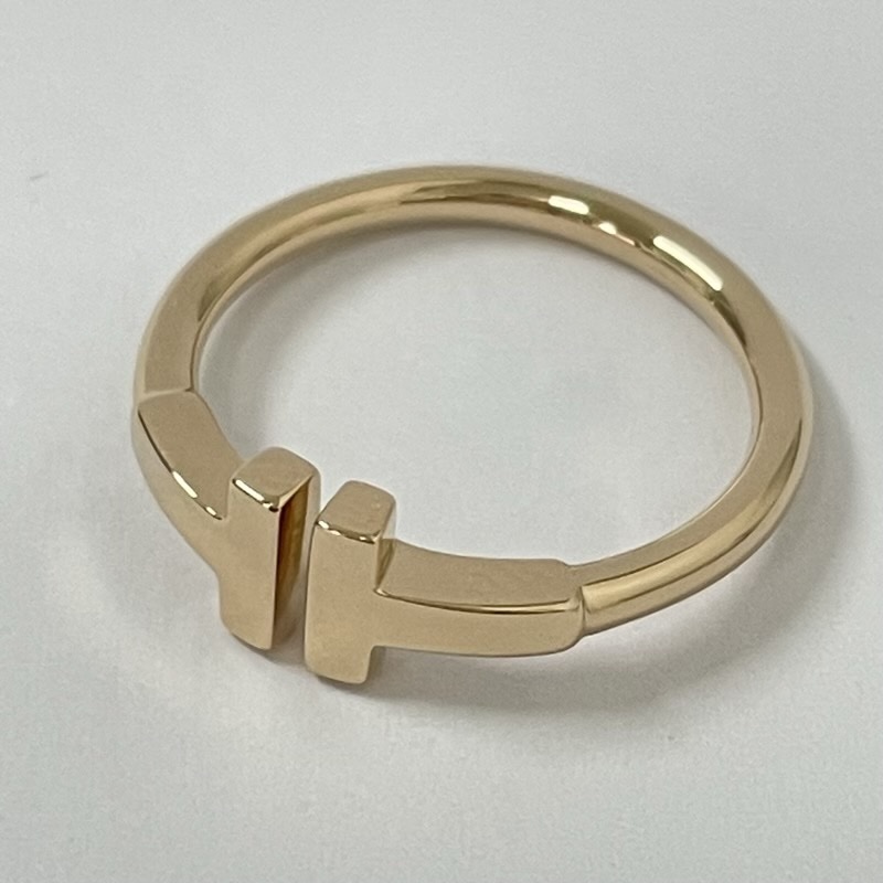 Tiffany & Co. Tワイヤーリング 8号 Au750 K18 Tiffany＆Co. ティファニー Tワイヤーリング AU750 K18 約8号 2.9g