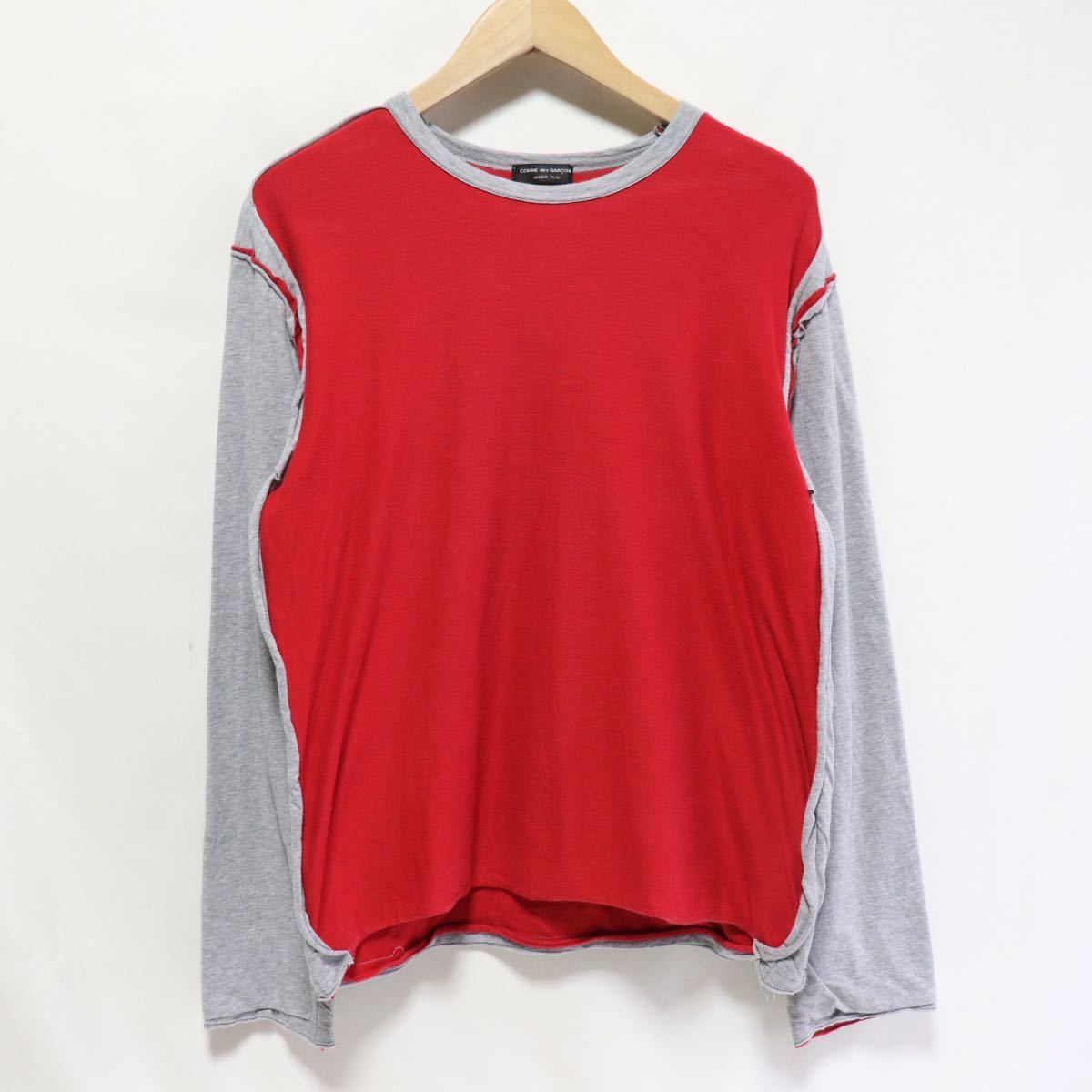 希少【comme des garcons homme plus】切替 再構築/長袖 カットソー t