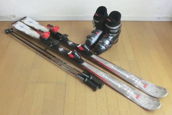 □送料無料□SALOMON＋LANGE□4点セット□板165/靴27.5□WAX□ 板