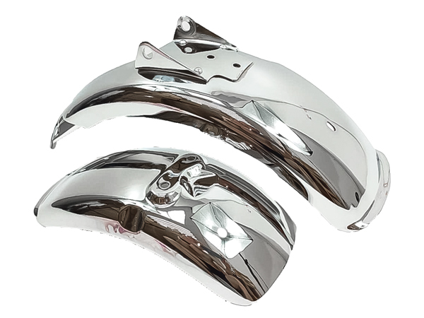 4Lモンキー用 ノーマルタイプ・純正タイプ スチールメッキ 前後