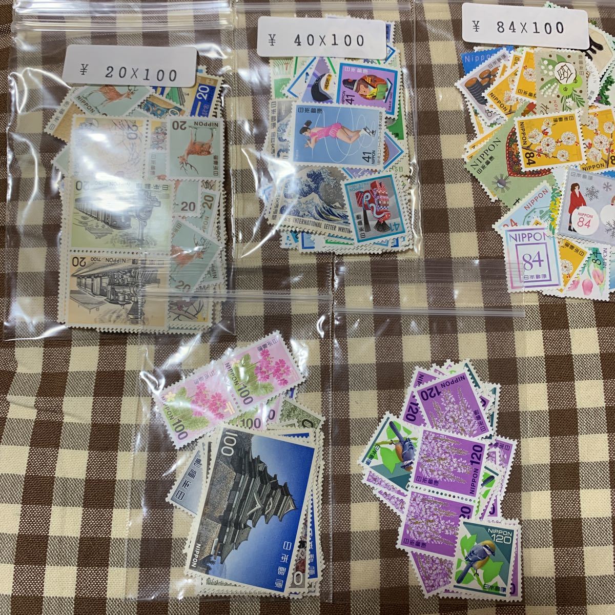 通信用切手 糊なし・糊落ち切手 ⑤ 額面合計 21，700円 - Yahoo
