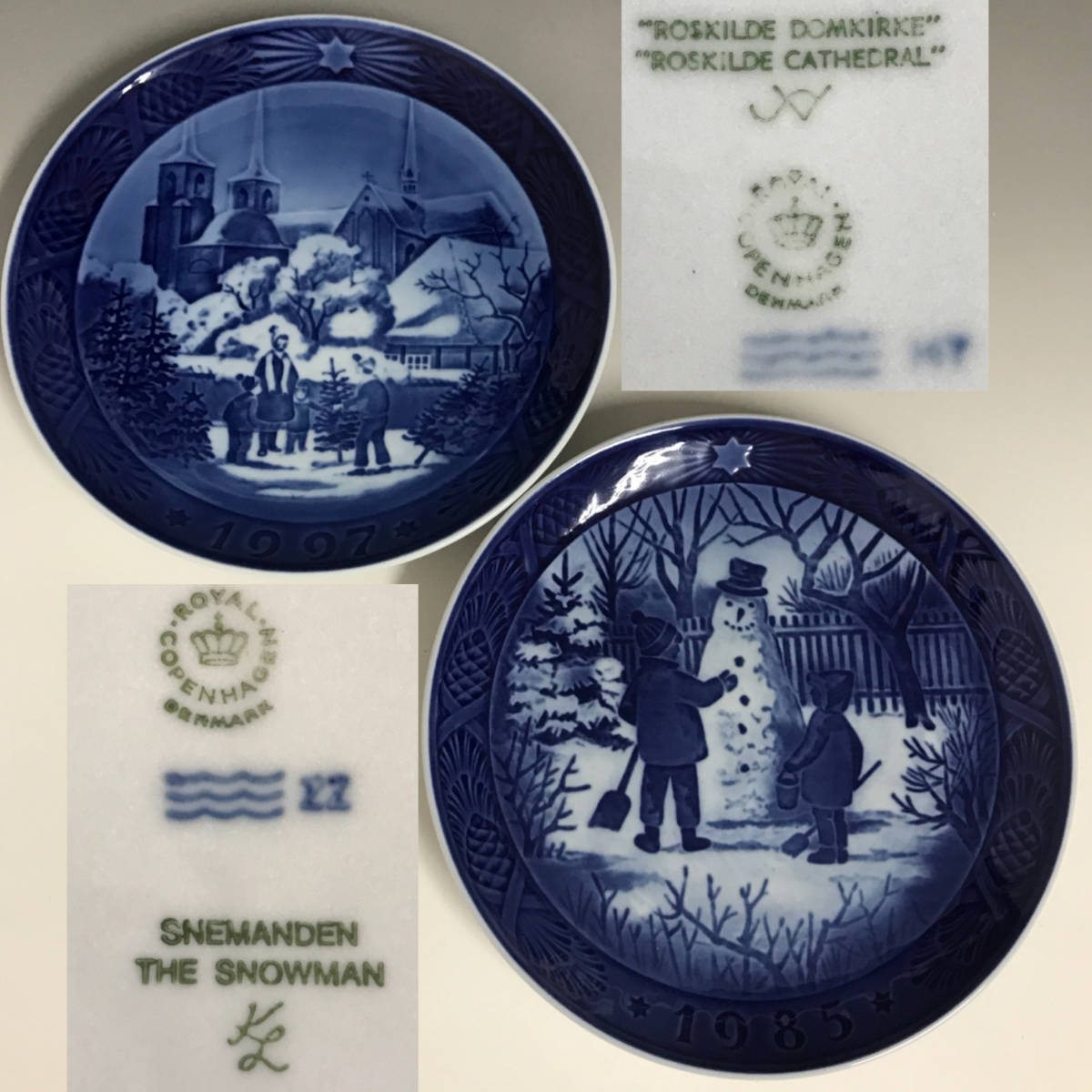 【激安大特価，定番人気】 FG8/85 ロイヤルコペンハーゲン プレート 1985年 1997年 イヤープレート SNEMANDEN THE SNOWMAN ROYAL COPENHAGEN 飾り皿(ウェッジウッド)｜売買されたオークション情報、yahooの商品情報をアーカイブ公開 - ウェッジウッド