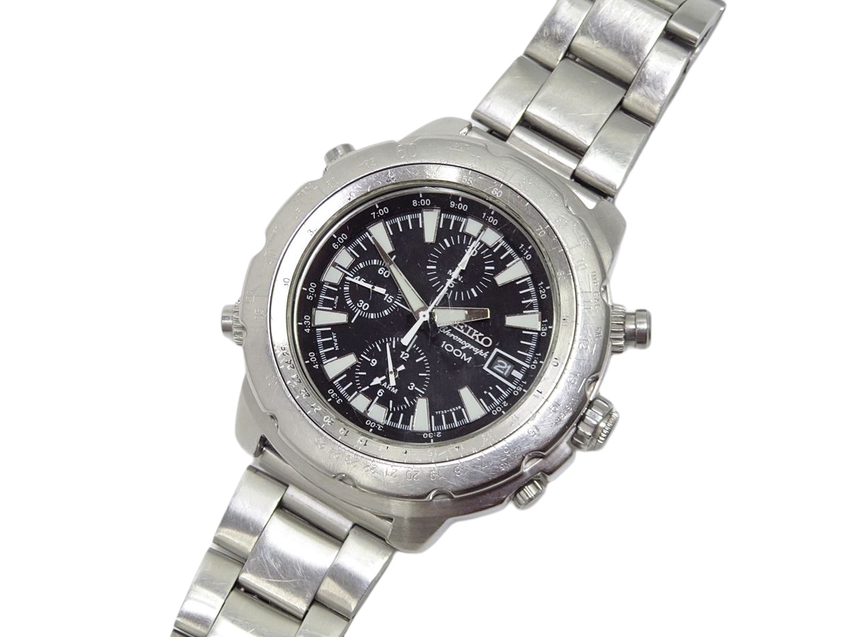 セイコー　クロノグラフ　7T32-6N10 クォーツ時計 SEIKO セイコー クロノグラフ 7T32-6N10 シルバー クオーツ 7t32-6n10